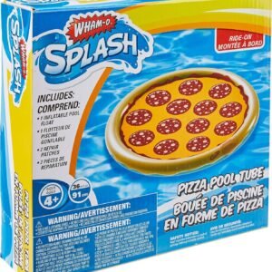 4 Season Wham-O Splash Pizza Inflatable Pool Float 8.3 x 7.5 x 2.3 inches Tan, Yellow and Red 1 pc
