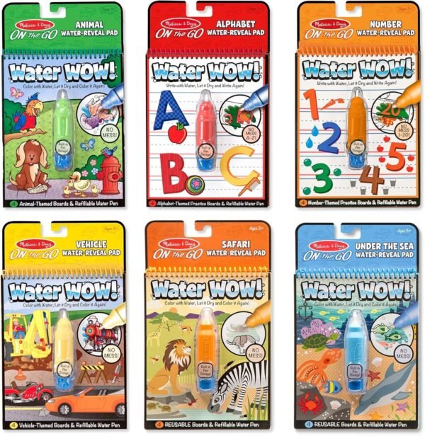 Melissa & Doug Water Wow Bundle 6 Pack: Animals, Alphabet, Numbers and More