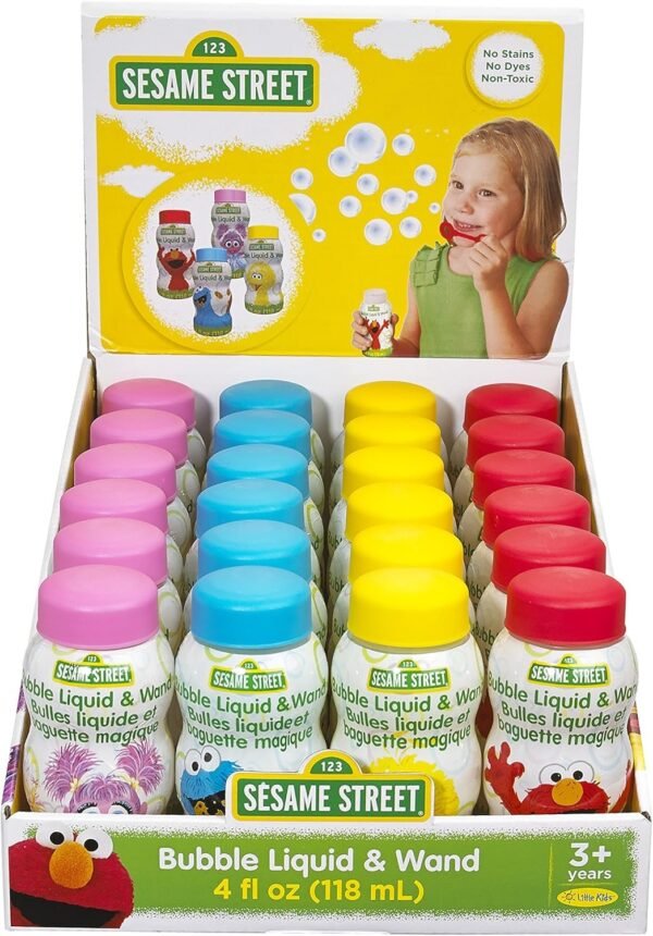 Little Kids Sesame Street 4-Ounce Bubbles Party Toy with Wand (Pack of 24), Model:1800