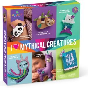Craft-tastic - I Love Mythical Creatures Kit - Craft Kit Includes 6 Projects Featuring Mythical Creatures