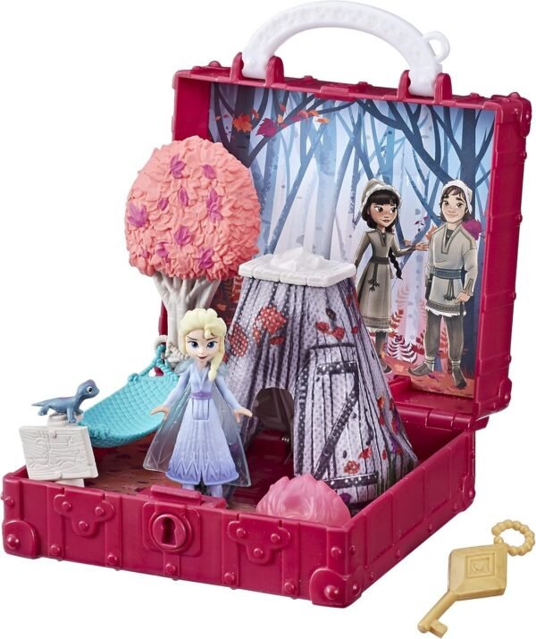 Disney Frozen Pop Adventures Enchanted Forest Set Pop-Up Playset with Handle, Including Elsa Doll, Toy Inspired 2 Movie