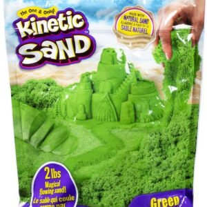 Kinetic Sand The Original Moldable Sensory Play Sand, Green, 2 Pounds