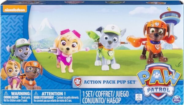 Paw Patrol Action Pack Pups Figure Set, 3pk, Skye, Zuma, Rocky