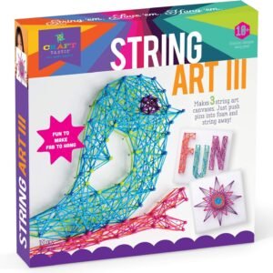 Craft-tastic - String Art Kit - Craft Kit Makes 3 Large String Art Canvases - Bird Edition