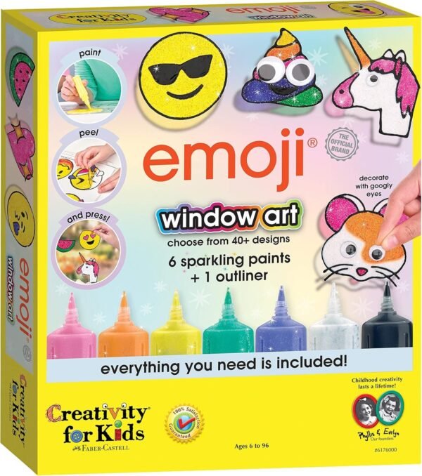 Creativity for Kids Emoji Window Art - Make Your Own Window Clings for Kids