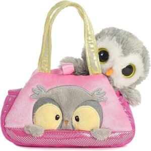 Aurora World Fancy Pals Peek-A-Boo Owl Pet Carrier,7 inches