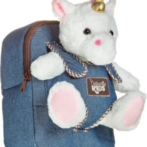 Unicorn Gifts for Girls Small Backpack - Unicorn Toys for 2 3 4 5 6 Year Old Girls Birthday Gift - Unicorn Stuffed Animal Toys Girls Plush Plushie - Unicorns Toddler Denim Backpack Girls Boy Kids Toys