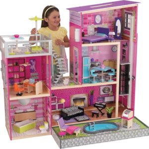 KidKraft Girl's Uptown Dollhouse with Furniture