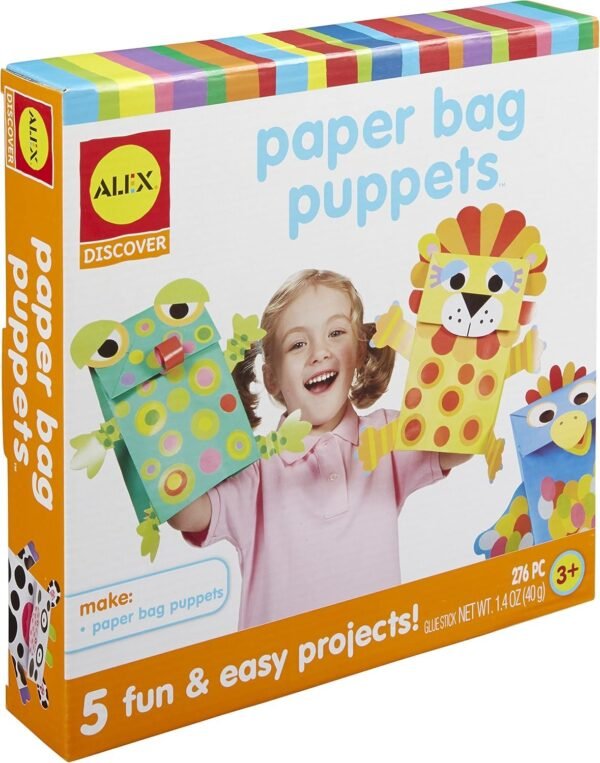 Alex Discover Paper Bag Puppets Kids Art and Craft Activity