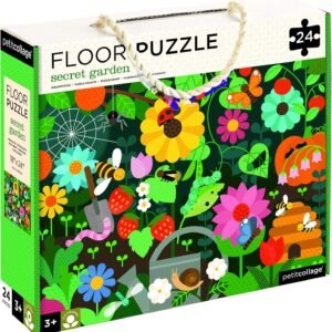 Petit Collage Secret Garden 24-Piece Eco Friendly Floor Puzzle, Ages 3+